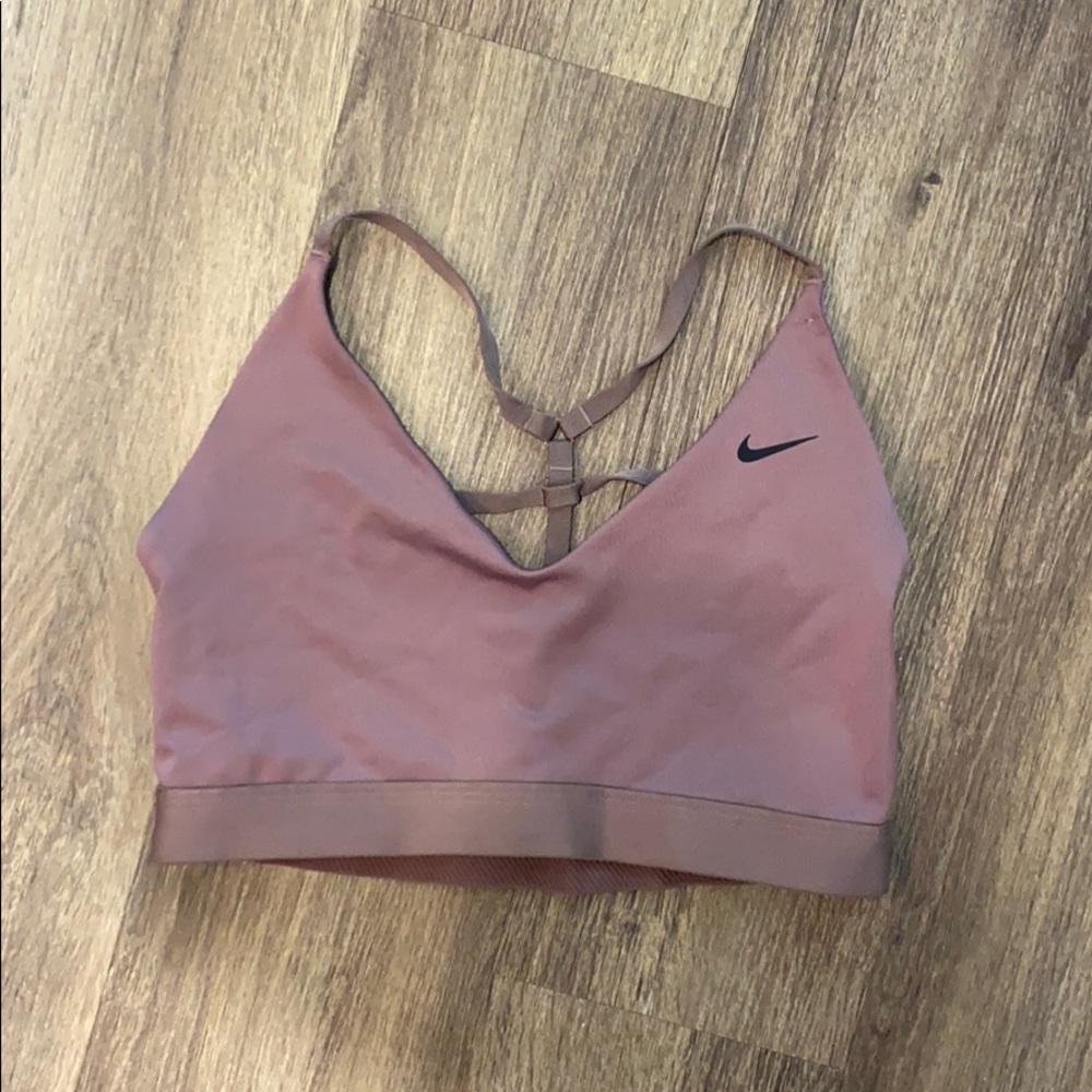 Deep blush Nike sports bra